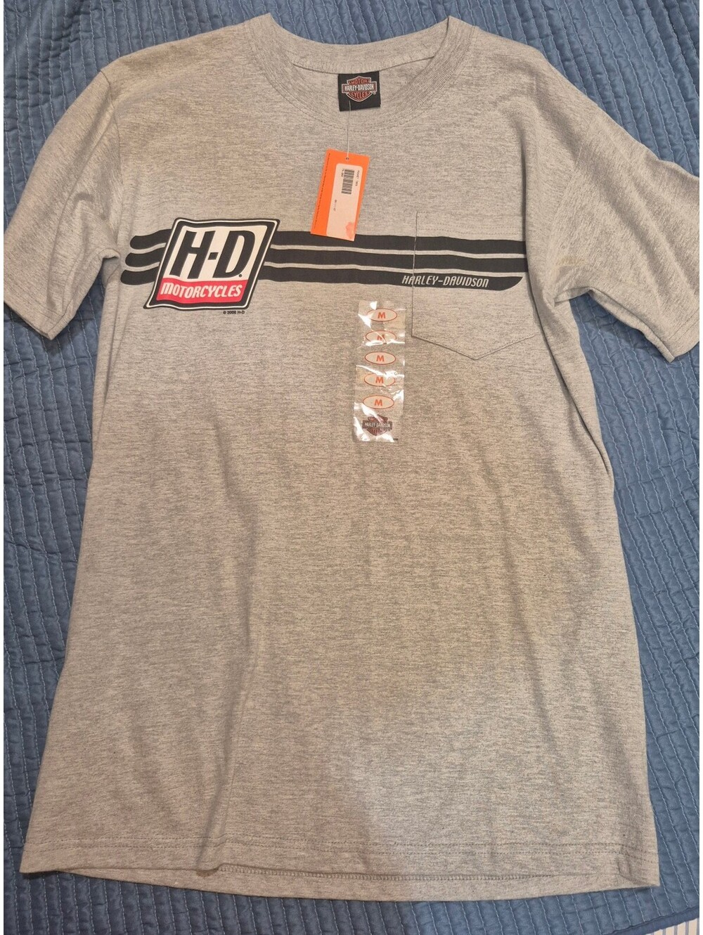 Vntg '06 Harley Davidson M Pocket Tee Black Wolf Abingdon VA